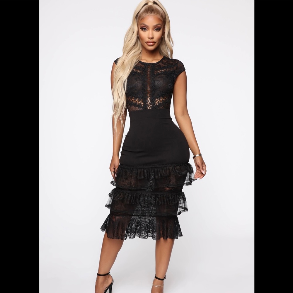 Black lace dress